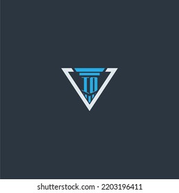 IO-Initial-Monogramm für Logo-Ideen von Anwälten mit kreativem Polygon-Design