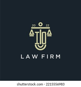 logotipo de monograma inicial de E/S para la firma de abogados con diseño de vector de escala