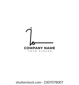 Io Initial signature logo vector design