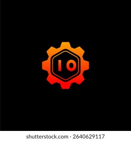 IO Initials Tech Logo Vector Art Icons and Graphics