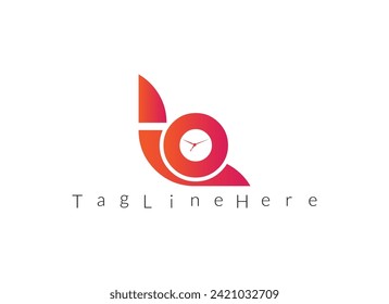 Logo de IO Latter Clock. Este logotipo puede utilizarse para el diseño de relojes