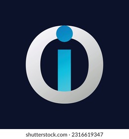 Plantilla vectorial de diseño de logotipo iO.