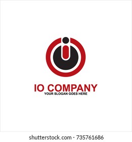  IO letter Logo Design Vector Illustration
