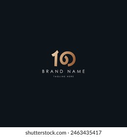 IO Letters vector logo design