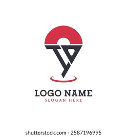 IO Location Icon Design. Modern IO Pinpoint Logo for Navigation, Map Apps, and Location Based Businesses