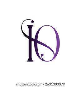 IO logo design featuring initials in a sleek, modern style. Uses minimalist aesthetics and negative space to create a bold, professional business emblem.