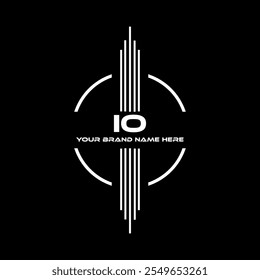 IO logo design, IO simple and modern logo.
 IO luxurious alphabet design