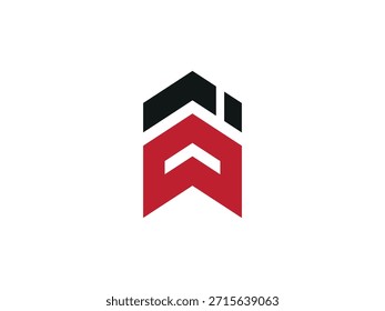 Design do logotipo de E/S. Modelo de logotipo de E/S com cores vermelha e preta. Logotipo OI, letra OI