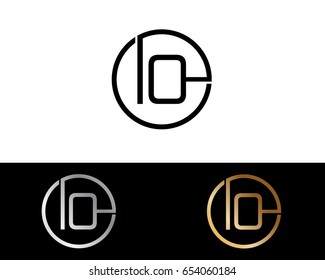 Io Logo. Letter Design Vector with Red and Black Silver, Gold Colors
