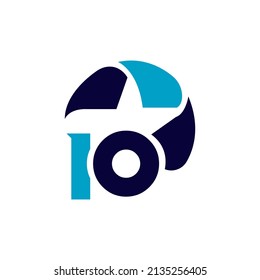 IO monogram initials letter concept. IO icon logo design. IO elegant and Professional letter icon design.