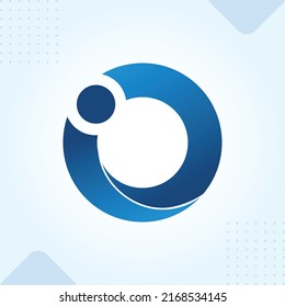 io O letter Logo Template In Modern Creative Minimal Style Vector Design