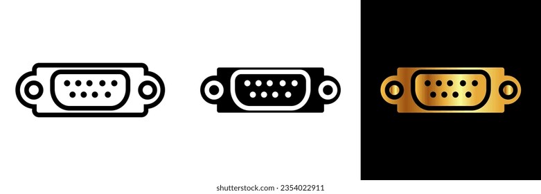 IO Port Icon, an icon representing an IO port, symbolizing data exchange, connectivity, and interaction between devices in the realm of computer hardware and electronics.