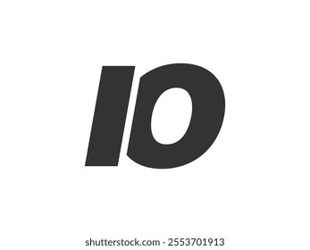 IO Techno Editable Font Logo For Corporate Branding. Bold, Futuristic Design With Unique Typographic Ideas. Minimal Custom Type And Dynamic Letter Variations For Promotion, Printing, And Book Titles