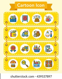 iocn set shopping vector