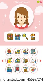 iocn set shopping vector
