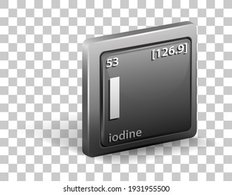Iodine chemical element. Chemical symbol with atomic number and atomic mass. illustration - Powered by Shutterstock - Get 15% off with code: PIKWIZARD15
