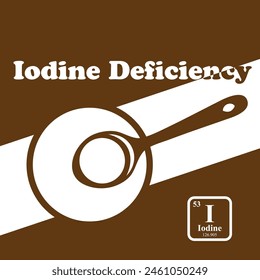 Iodine Deficiency poster. Vector illustration