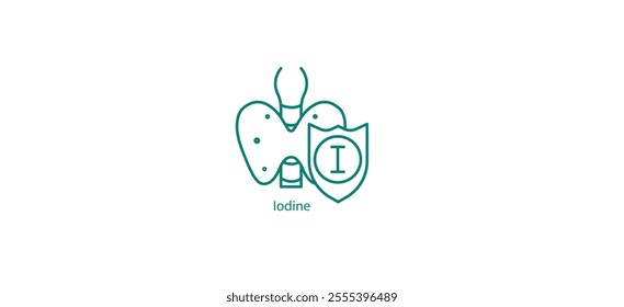 Iodine Icon: Iodine Vector Icon - Essential Nutrient for Thyroid Function