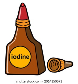 iodine vector illustration,isolated on white background,top view