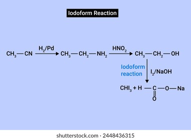 Iodoform test is used to check the presence of carbonyl compounds with the structure R-CO-CH3 