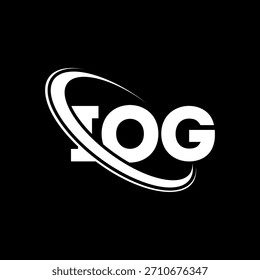 Logotipo de IOG. Carta IOG. Diseño de logotipo de carta IOG. Logotipo de IOG con el círculo y el logotipo del monograma en mayúsculas. Tipografía IOG para tecnología, negocio y marca inmobiliaria.