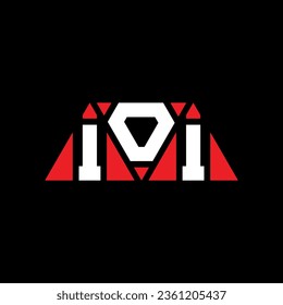 IOI triangle letter logo design with triangle shape. IOI triangle logo design monogram. IOI triangle vector logo template with red color. IOI triangular logo Simple, Elegant, and Luxurious design.