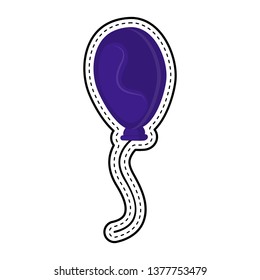Iolated balloon dotted sticker. Vector illustration design