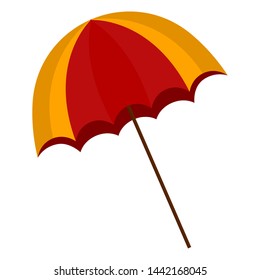 Iolated colored beach umbrella on a white background - Vector