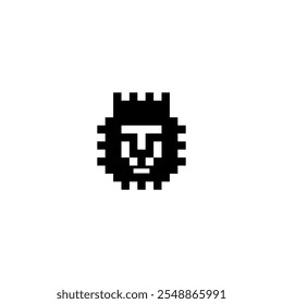 Diseño de logo de Lion Bit Lion Pixel