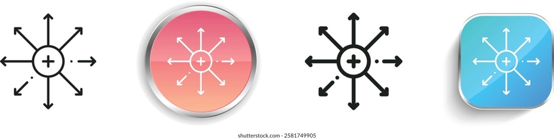 ion icon. Thin Linear, Regular and Button Style Design Isolated On White Background