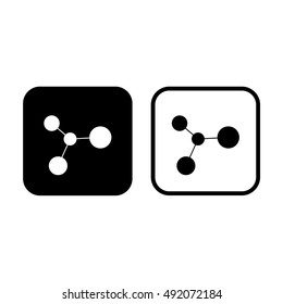 Ion Icon Vector Illustration. Black And White