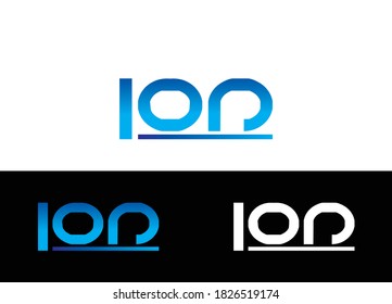 ION Letter Logo Icon Design template