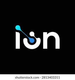 Ion typography word mark logo design
