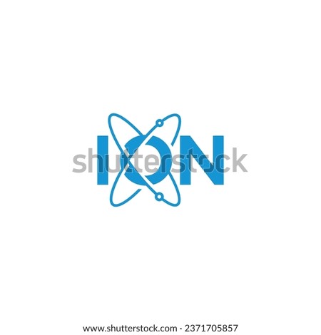 ion wordmark logo icon vector template.eps