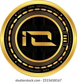 Ilustraciones del logotipo de criptomoneda io.net-io sobre fondo abstracto. Ilustraciones 3D.