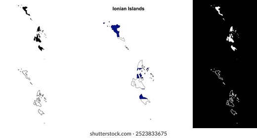 Conjunto de mapas de las Islas Jónicas