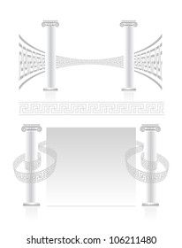 Ionic Column with Greek key pattern