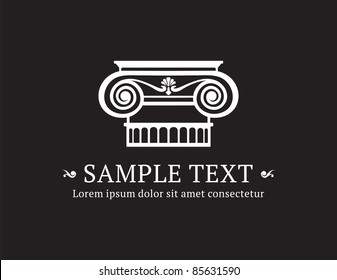 Ionic Column Vector With Sample Text