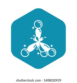 Ionic molecule icon. Simple illustration of ionic molecule vector icon for web design isolated on white background