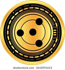 ion-ion cryptocurrency drawings on abstract background. 3d illustrations.