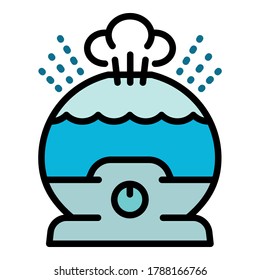 Icono de humidificador de ionizador. Icono del vector del humidificador del ionizador de contorno para diseño web aislado en fondo blanco