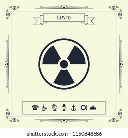 Ionizing radiation icon