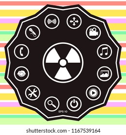 Ionizing radiation icon