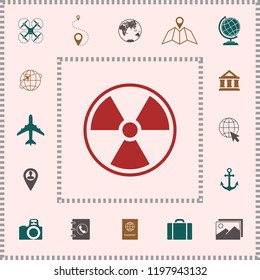 Ionizing radiation icon