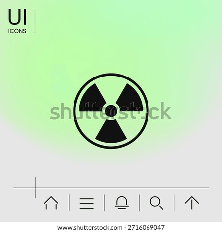 Ionizing radiation icon. Elements for your design