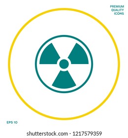 Ionizing radiation icon. Graphic elements for your design