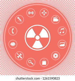 Ionizing radiation icon. Graphic elements for your design