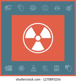 Ionizing radiation icon. Graphic elements for your design
