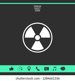 Ionizing radiation icon. Graphic elements for your design