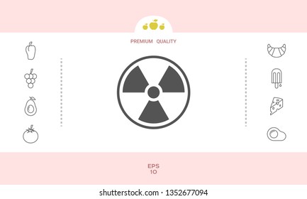 Ionizing radiation icon. Graphic elements for your design